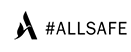 black allsafe hashtag with transparent background